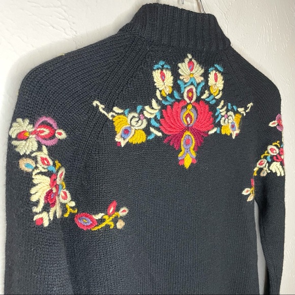 Anthropologie Sleeping on Snow lambs Wool Zip Cardigan - Picture 8 of 10